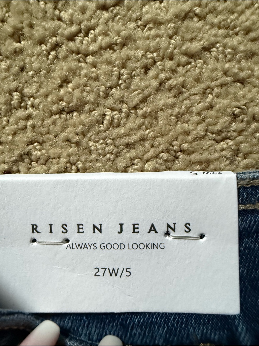 Risen Women's Dark Blue Wide-Leg Jeans with Chain Trim - Picture 4 of 12